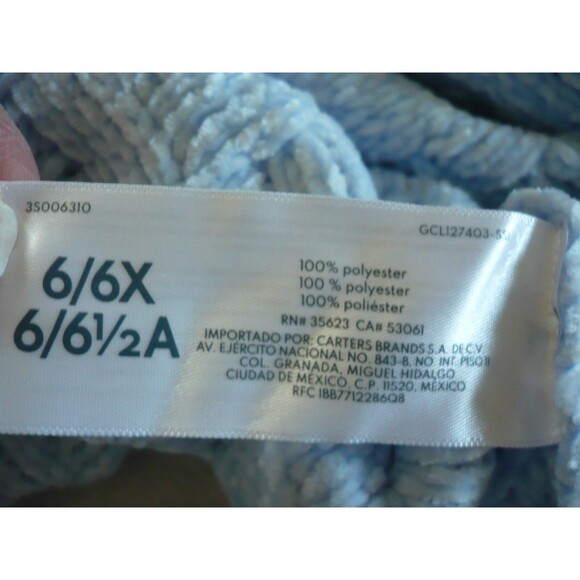 Osh Kosh B’gosh Girls Chenille Sweater Ice Blue Sz 6 6X Mock Neck Comfy Soft - Picture 7 of 9